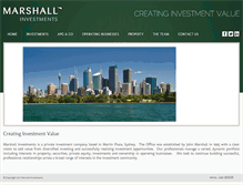 Tablet Screenshot of marshall.com.au